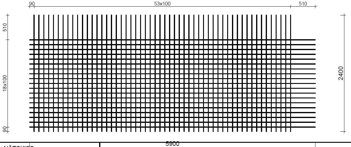 Armeringsnät 10100 Fingerskarv